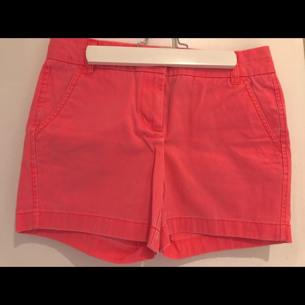 J Crew pink chino shorts